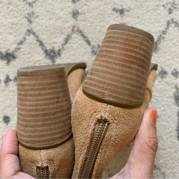 American Eagle Light Tan Faux Suede Ankle Boots - Picture 4 of 10